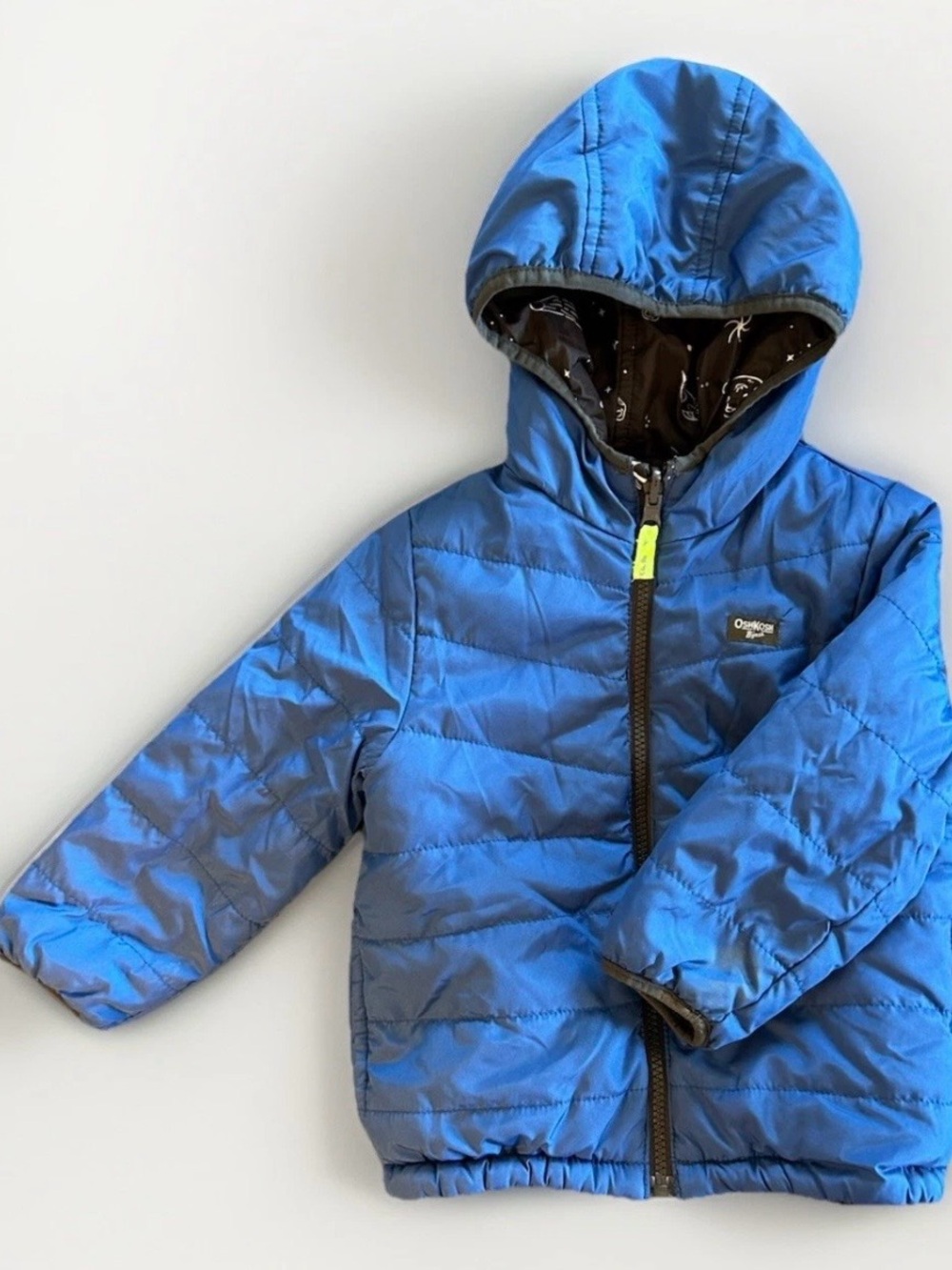 OshKosh B'gosh Bright Blue Hooded Puffer Jacket
